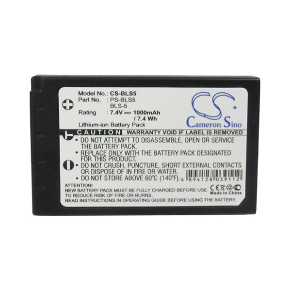 Cameron Sino Bls5 Battery Replacement For Olympus Camera