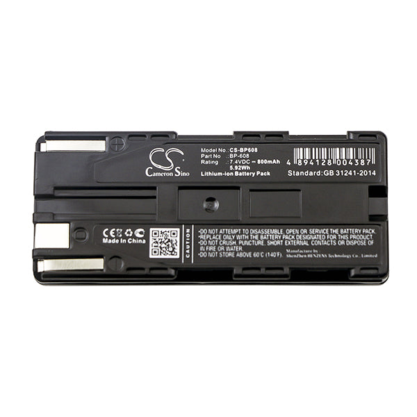 Cameron Sino Bp608 Battery Replacement For Canon Camera
