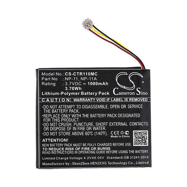 Cameron Sino Ctr110Mc Battery Replacement For Casio Camera