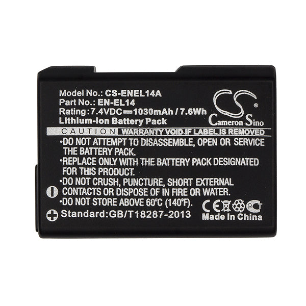 Cameron Sino Enel14A Battery Replacement For Nikon Camera