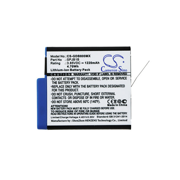 Cameron Sino Gdb800Mx Battery Replacement For Gopro Camera