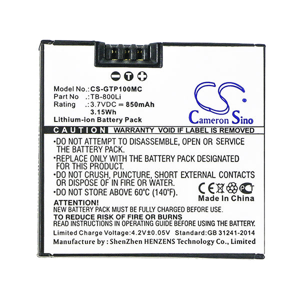 Cameron Sino Gtp100Mc Battery Replacement For Gotop Camera