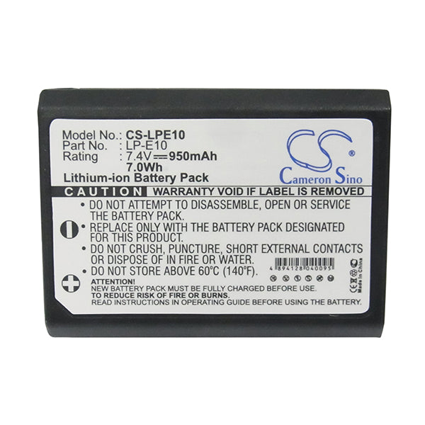 Cameron Sino Lpe10 Battery Replacement For Canon Camera