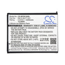 Cameron Sino Mcm100Bl Battery Replacement For M3Mobile Barcode Scanner