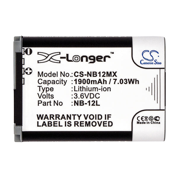 Cameron Sino Nb12Mx Battery Replacement For Canon Camera