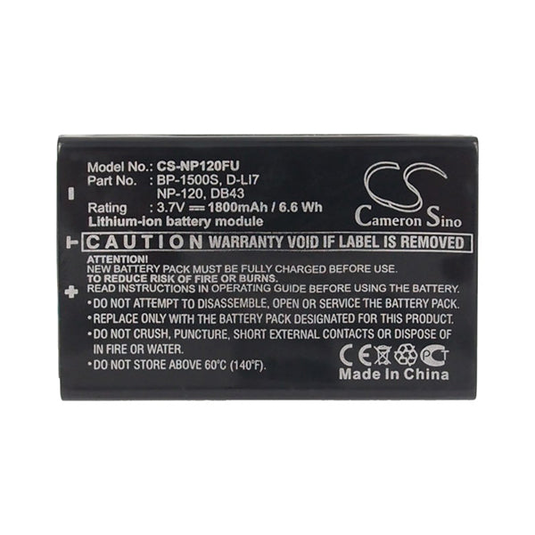 Cameron Sino Np120Fu Battery Replacement For Fujifilm Camera
