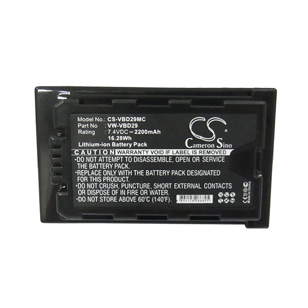 Cameron Sino Vbd29Mc Battery Replacement For Panasonic Camera