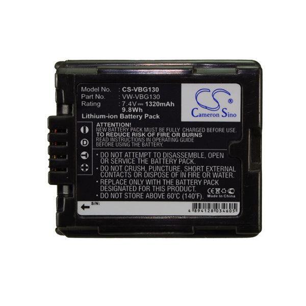 Cameron Sino Vbg130 Battery Replacement For Panasonic Camera