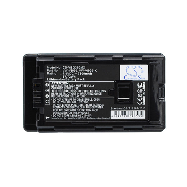 Cameron Sino Vbg360Mx Battery Replacement For Panasonic Camera