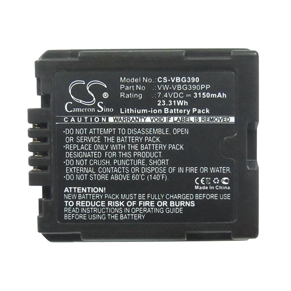 Cameron Sino Vbg390 Battery Replacement For Panasonic Camera