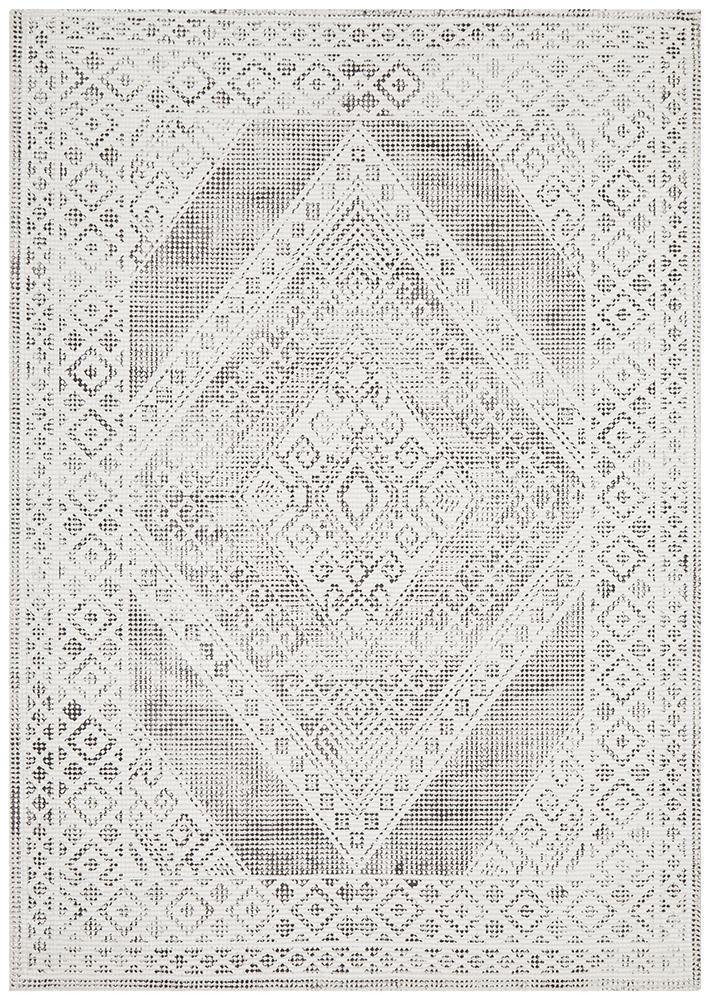 Rug Culture Castle 830 Black And White