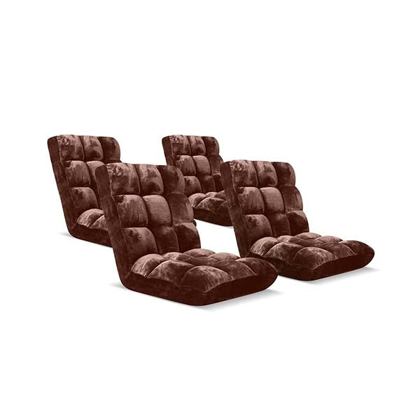 Soga Floor Recliner Folding Sofa Futon Couch Chair Cushion Coffee X4