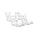 Soga Floor Recliner Folding Sofa Futon Couch Chair Cushion White X4