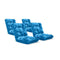 Soga Floor Recliner Folding Sofa Futon Couch Chair Cushion Blue X4