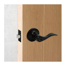 Privacy Function Black Round Door Handle Set