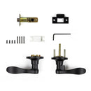 Privacy Function Black Round Door Handle Set
