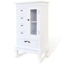 Cabinet With 5 Drawers 2 Shelves - White
