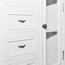 Cabinet With 5 Drawers 2 Shelves - White