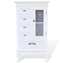 Cabinet With 5 Drawers 2 Shelves - White
