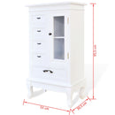 Cabinet With 5 Drawers 2 Shelves - White