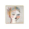 Calm Girl Gold Frame Canvas Wall Art
