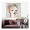 Calm Girl Gold Frame Canvas Wall Art