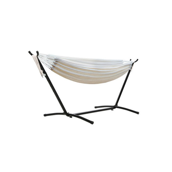 Camping Hammock With Stand Cotton Rope Lounge Outdoor Swing Bed