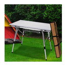 Camping Table Roll Up Folding Portable Aluminium Outdoor Bbq Desk Picnic
