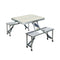 Camping Table With Chairs Folding Outdoor Picnic Beach Bbq 85Cm