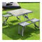 Camping Table With Chairs Folding Outdoor Picnic Beach Bbq 85Cm