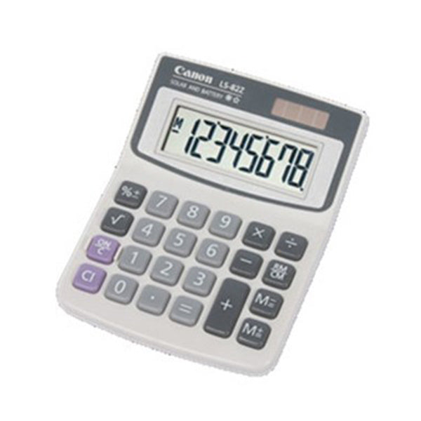 Canon S82Zbl 8 Digit Dual Power Angled Display Calculator