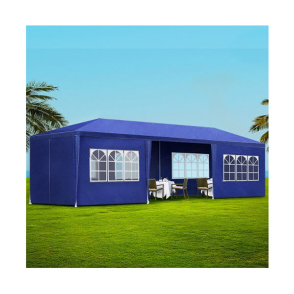 Gazebo 3X9 Outdoor Marquee Wedding Gazebos Tent Canopy Camping Blue