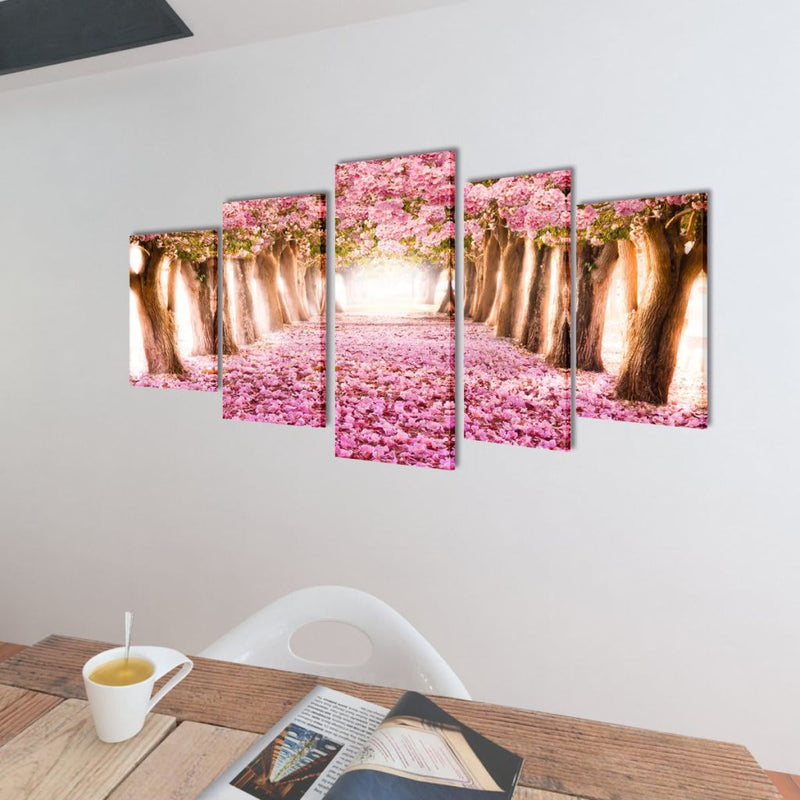 Canvas Wall Print Set - Cherry Blossom