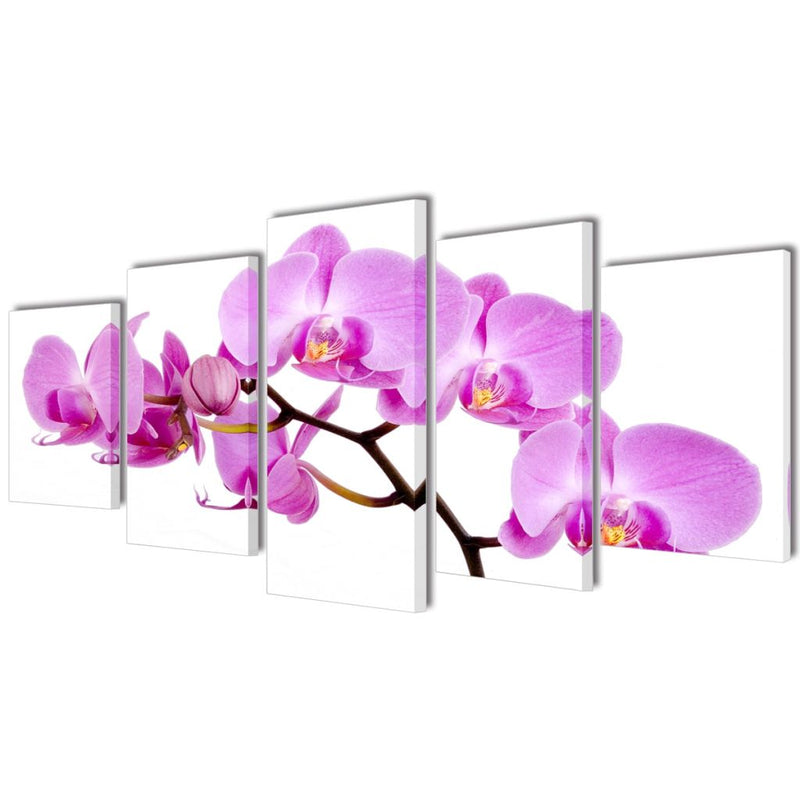 Canvas Wall Print Set (200x100cm) - Orchid