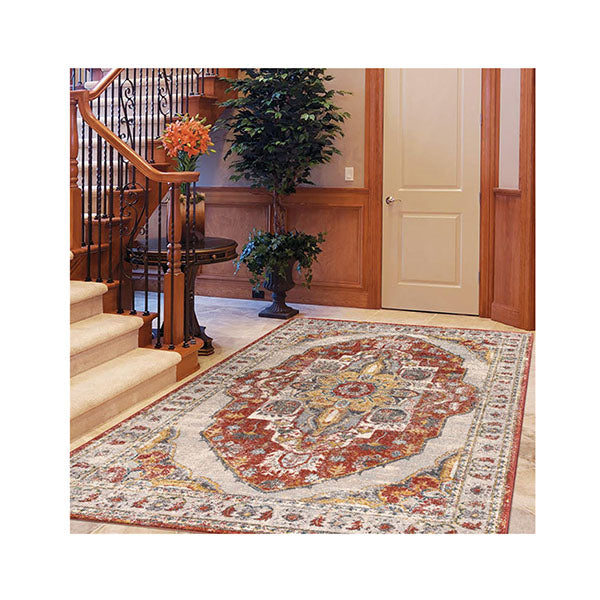 Canyon Blue Machine Knotted Rug