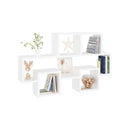 Car Shaped Wall Shelf White 82 X 15 X 51 Cm Chipboard