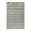 Simple Geometric Grey And White Rug