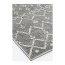Simple Geometric Grey And White Rug