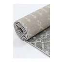 Simple Geometric Grey And White Rug