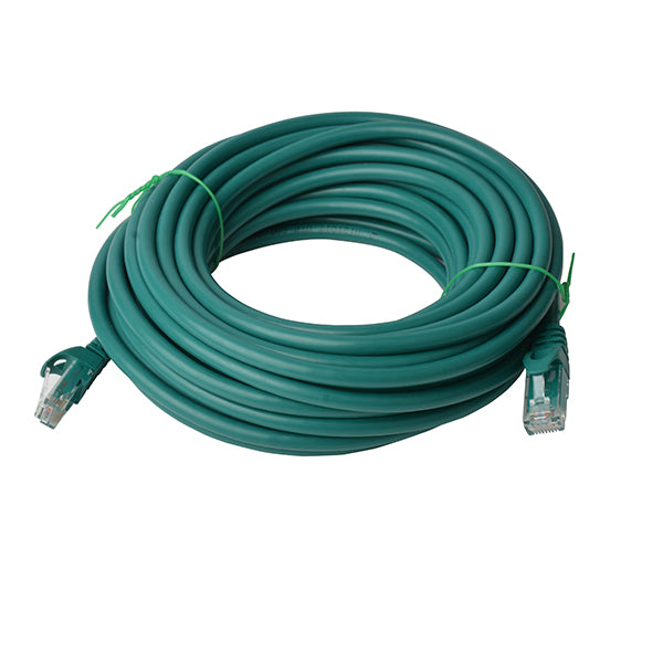 Cat 6a UTP Ethernet Cable, Snagless  - 40m Green