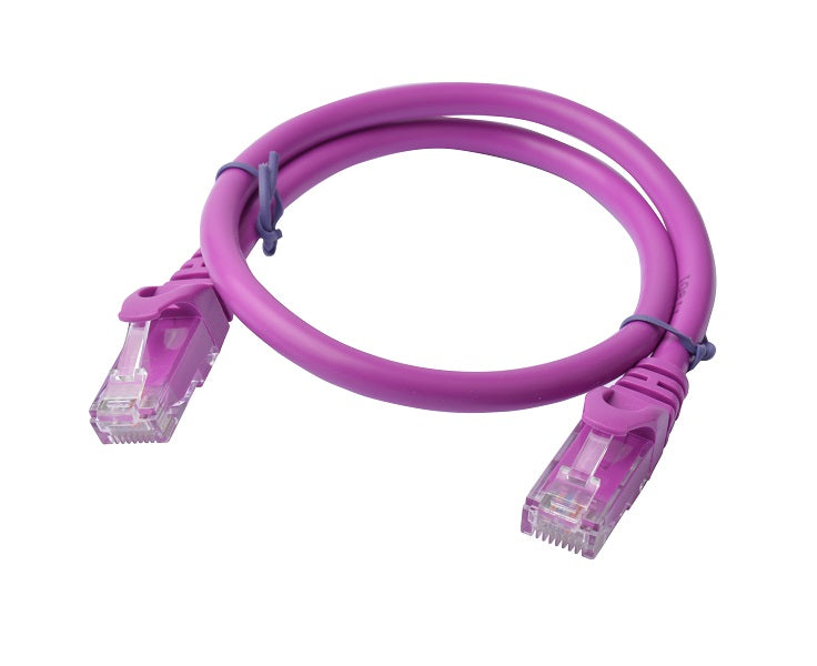 Cat 6a UTP Ethernet Cable, Snagless - Purple