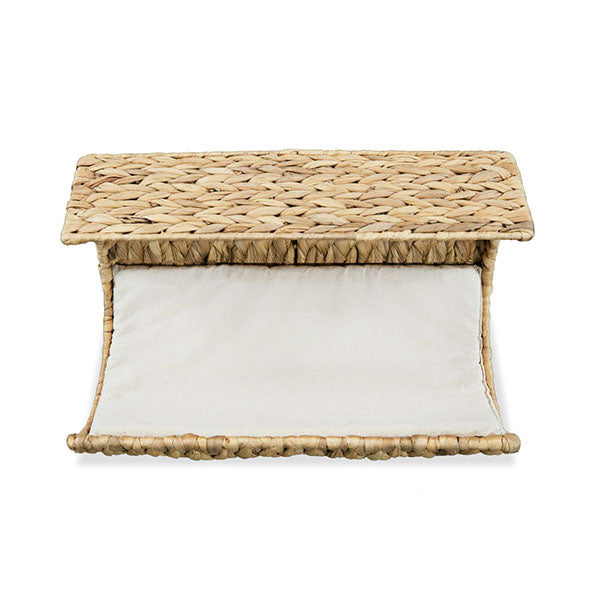 Cat Bed With Cushion Water Hyacinth 37 X 20 X 20 Cm
