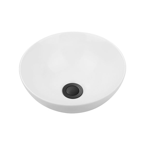 Ceramic Basin Round Bowl Hand Wash Vanity Sink Gloss White