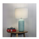 Ceramic Table Lamp With Shade Pale Blue