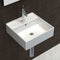 Ceramic Basin Square With Overflow And Faucet Hole 41 x 41 Cm