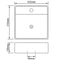 Ceramic Basin Square With Overflow And Faucet Hole 41 x 41 Cm