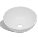 Ceramic Bathroom Sink Basin Round - White