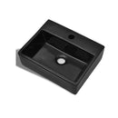 Ceramic Bathroom Sink Basin With Faucet Hole Black Square