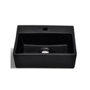 Ceramic Bathroom Sink Basin With Faucet Hole Black Square