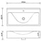 Ceramic Rectangular Basin with Faucet Hole - White